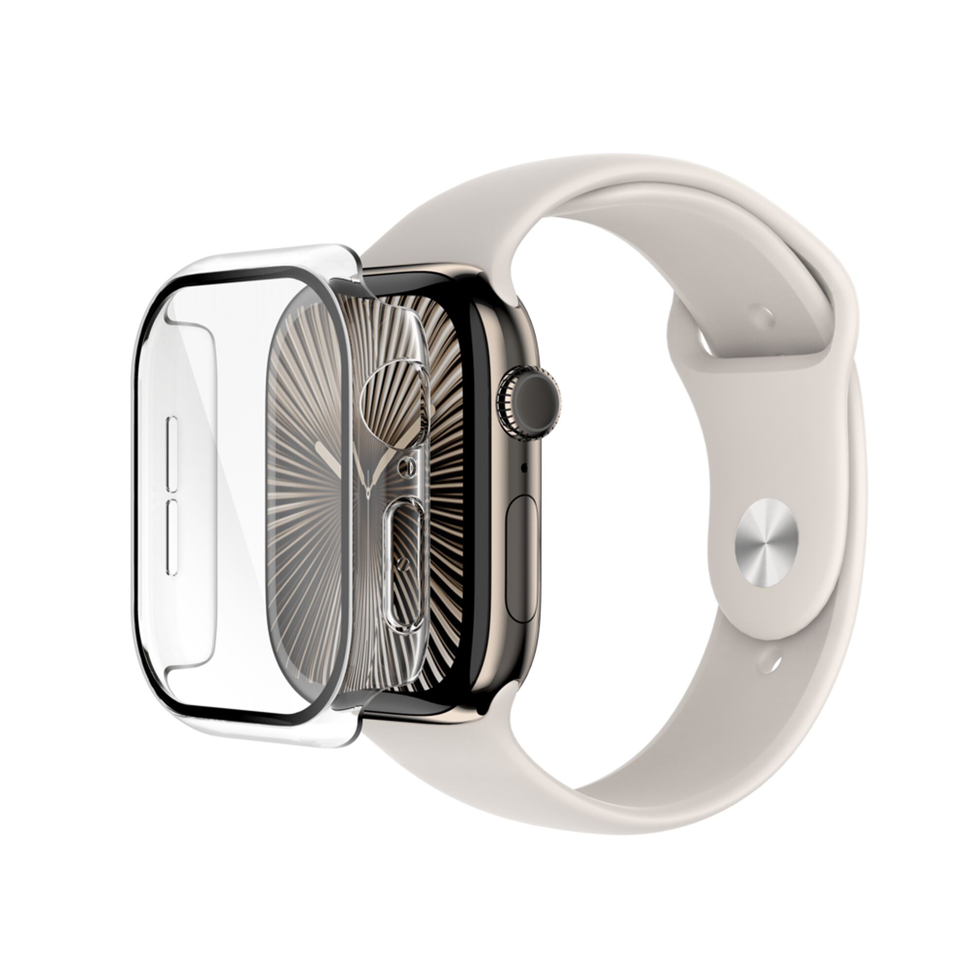 Belkin ScreenForce TemperedCurve 2-in-1 Screen Protector and Bumper for Apple Watch Series 10 (46mm), Clear
