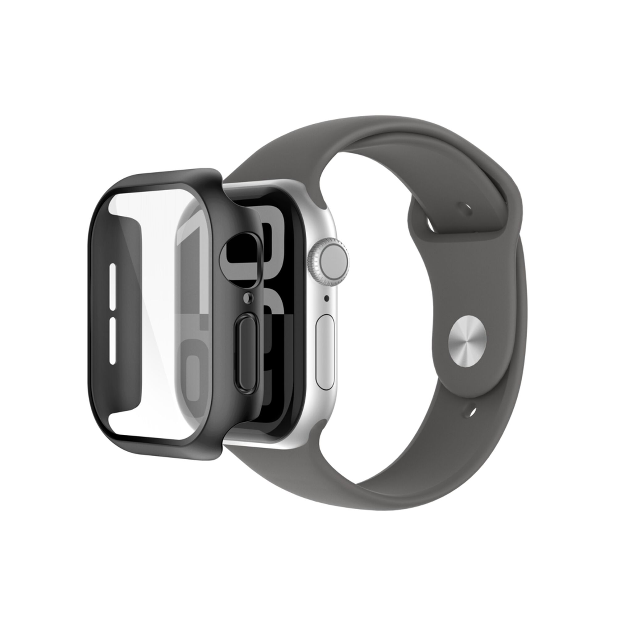 Belkin ScreenForce TemperedCurve 2-in-1 Screen Protector + Bumper for Apple Watch Series 10 (42mm), Black