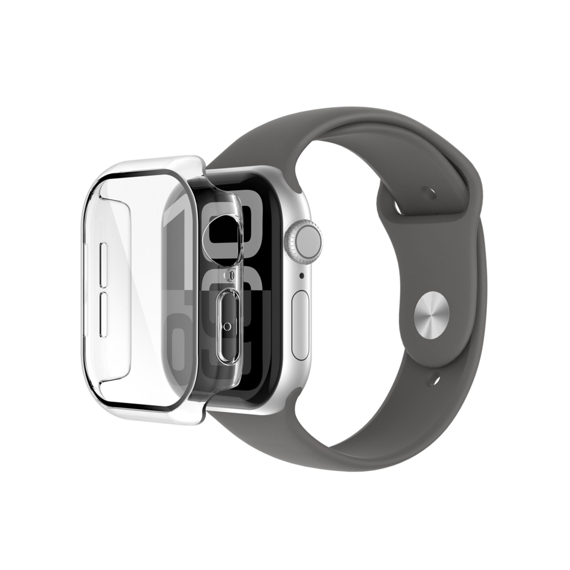 Belkin ScreenForce TemperedCurve 2-in-1 Screen Protector + Bumper for Apple Watch Series 10 (42mm), Clear