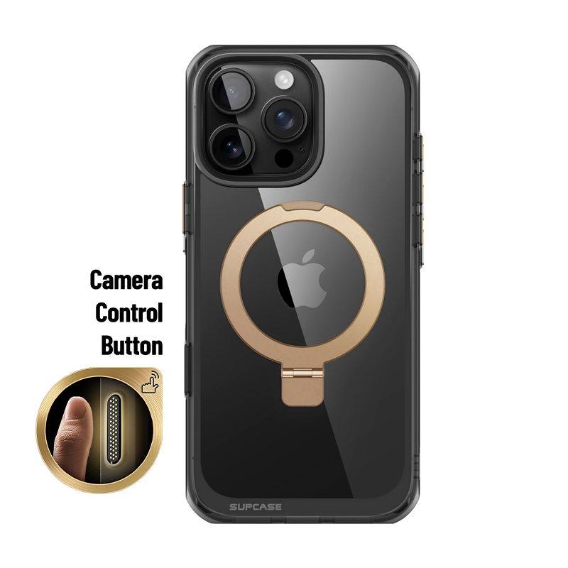 SUPCASE Unicorn Beetle Mag Stand MagSafe Case for iPhone 16 Pro with Camera Control Button, Gold