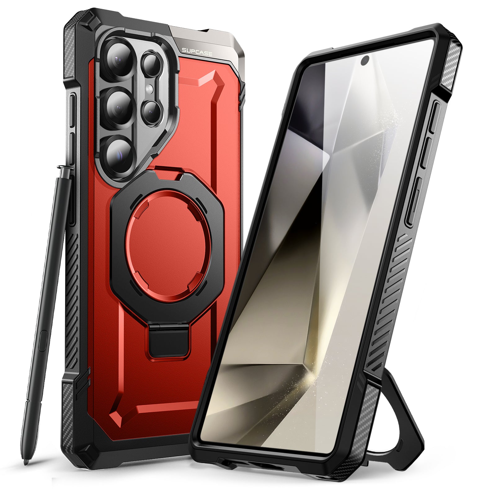 SUPCASE UB Grip MagSafe Case for Samsung Galaxy S25 Ultra, Metallic Red