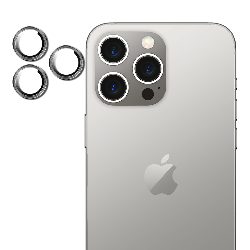 i-Blason Tempered Glass Camera Lens Protector for iPhone 15 Pro Max - Silver