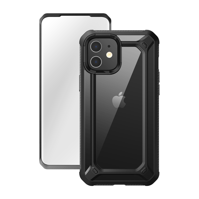 SUPCASE Unicorn Beetle Exo Clear Case with Screen Protector for iPhone 12 mini (5.4-Inch), Black