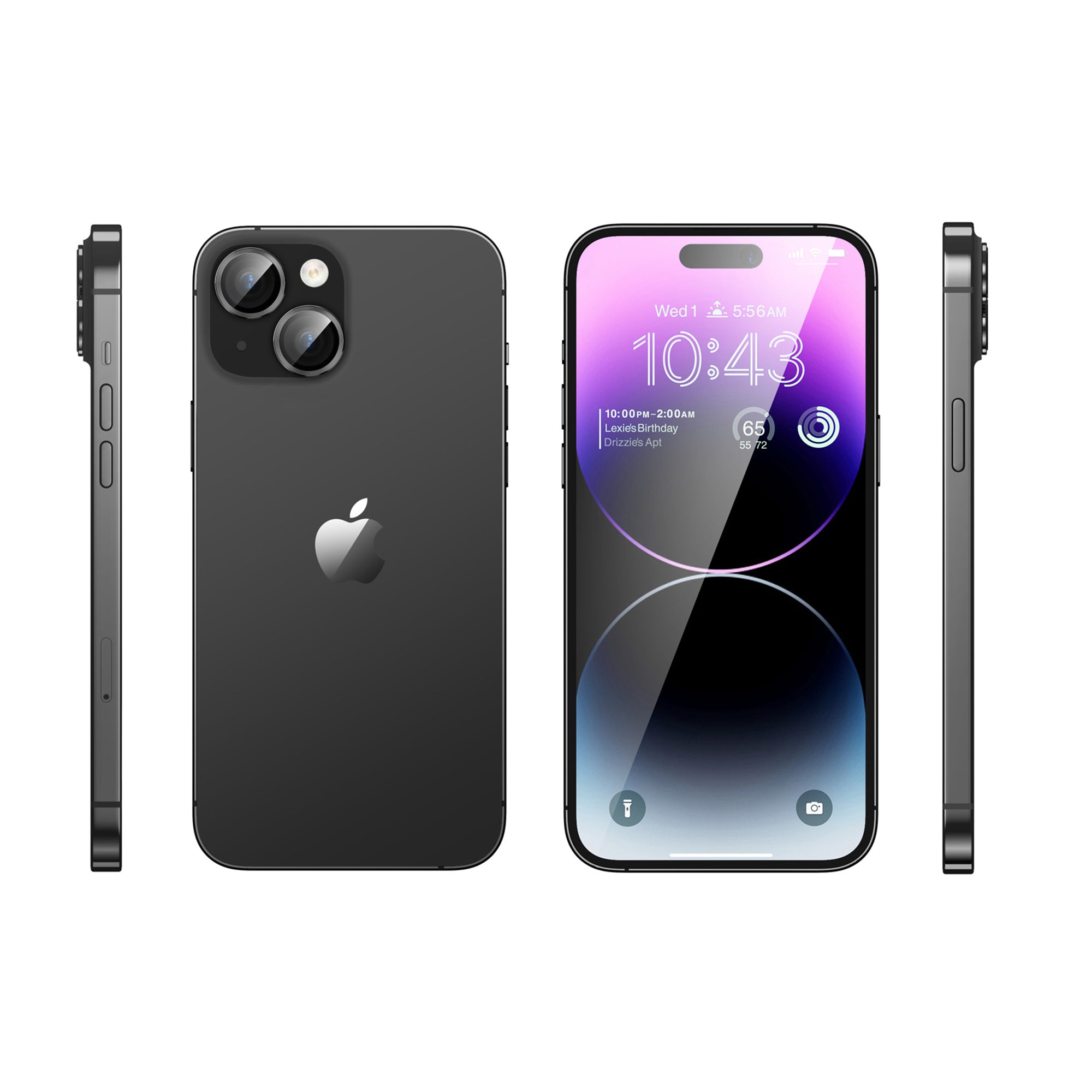 i-Blason black tempered glass camera lens protector for iPhone 15 and iPhone 15 Plus. — view 9
