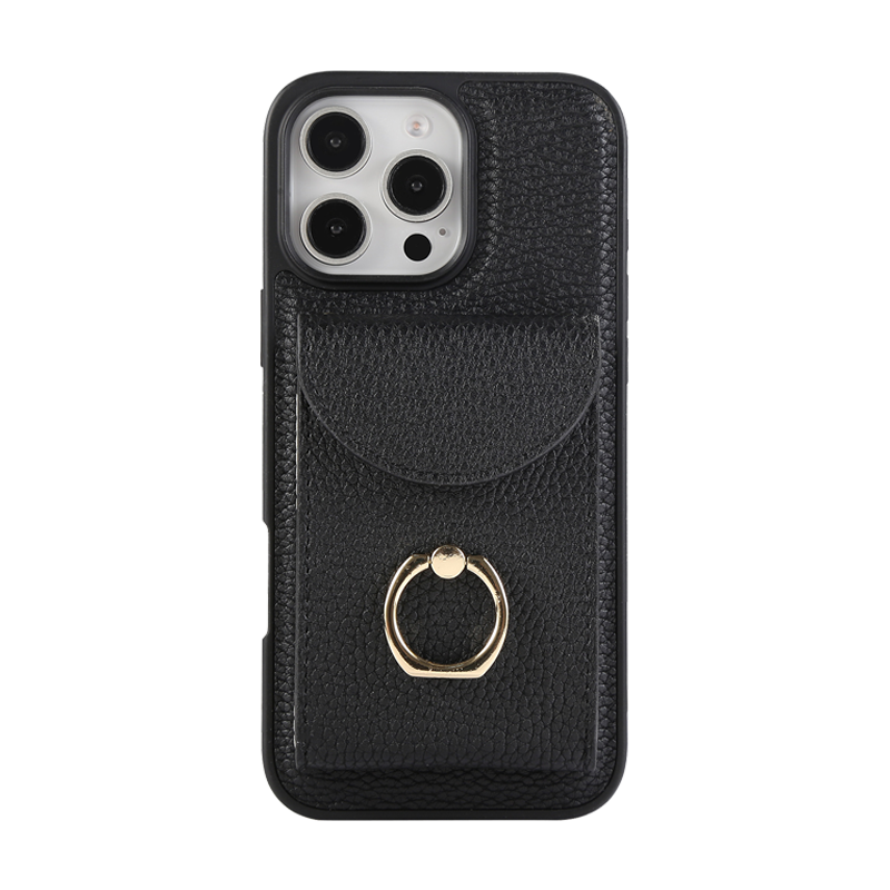 i-Blason Leather Wallet Case for iPhone 16 Pro Max - Black