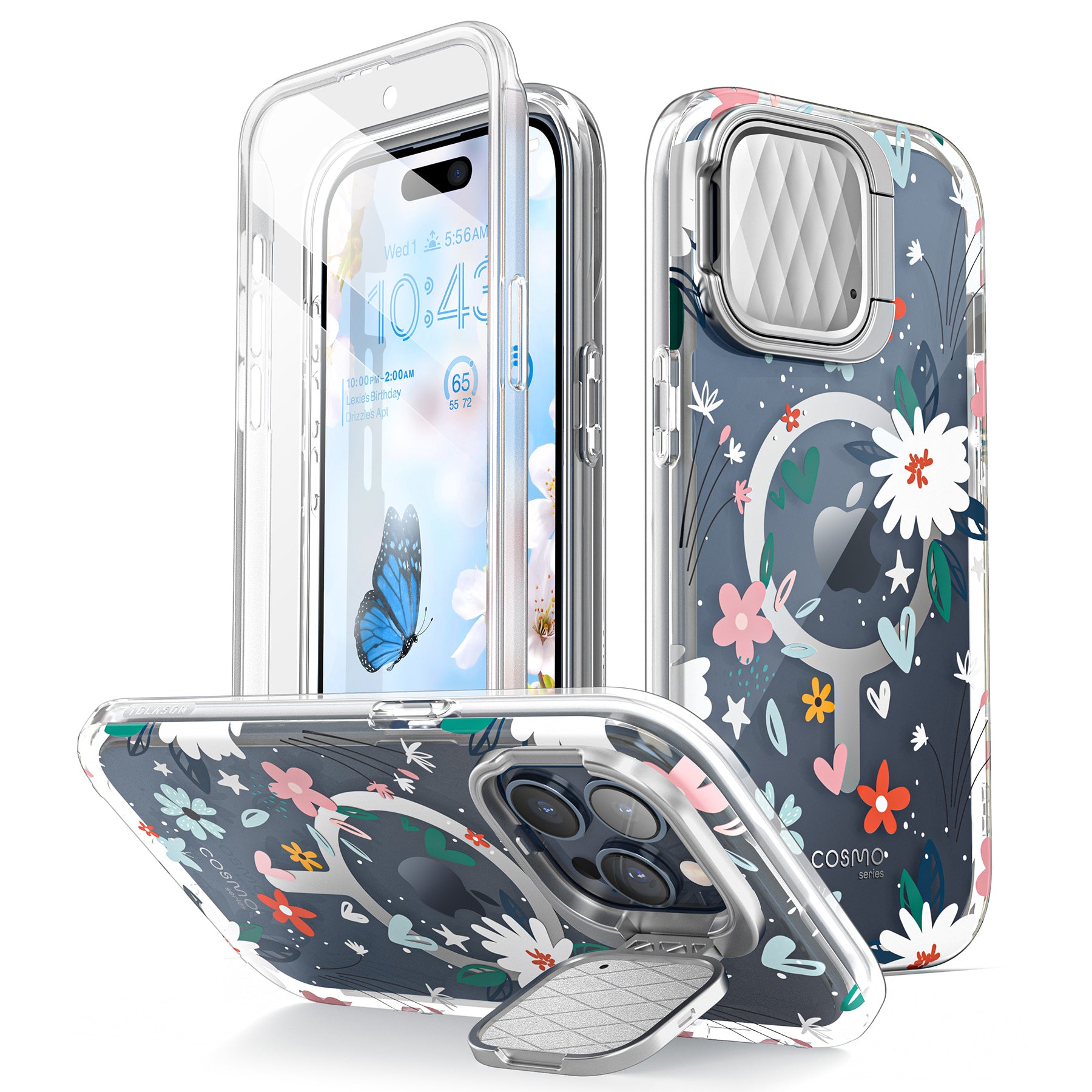 i-Blason Cosmo Mag case with a multicolour Paint design on an iPhone 15 Pro Max. — view 3