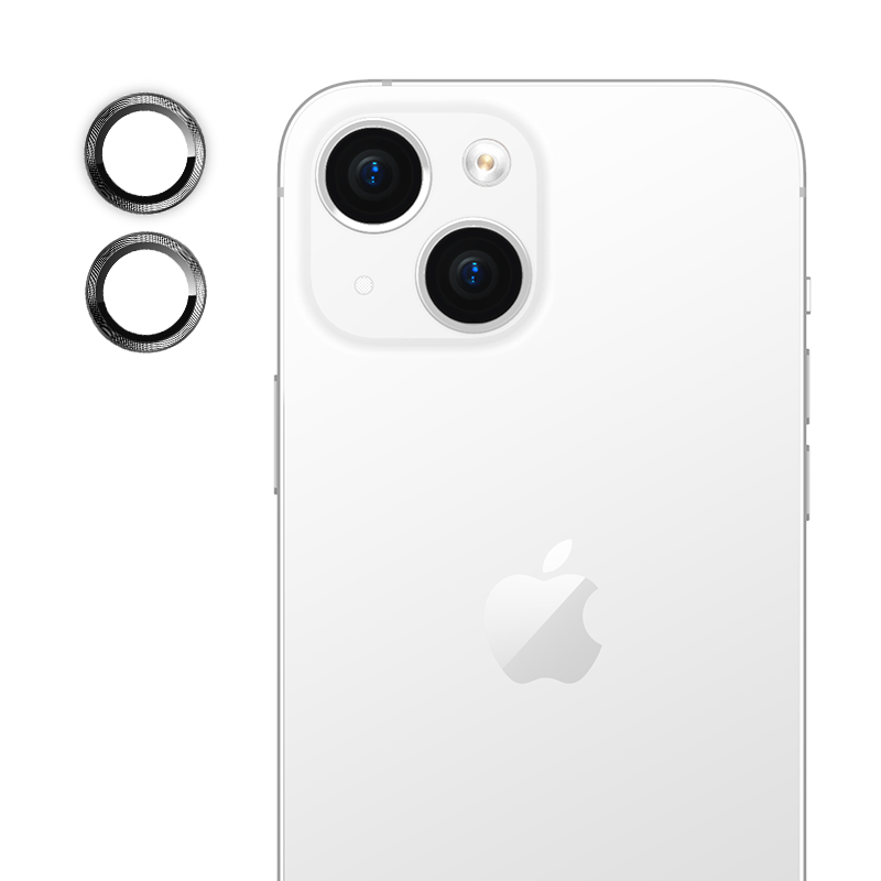 i-Blason Tempered Glass Camera Lens Protector 2-Set for iPhone 15 Plus and iPhone 15 – Silver