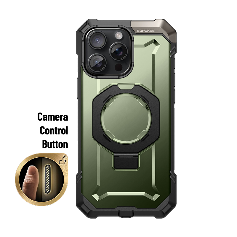 SUPCASE UB Grip MagSafe Camera Control Button Case for iPhone 16 Pro - Dark Green
