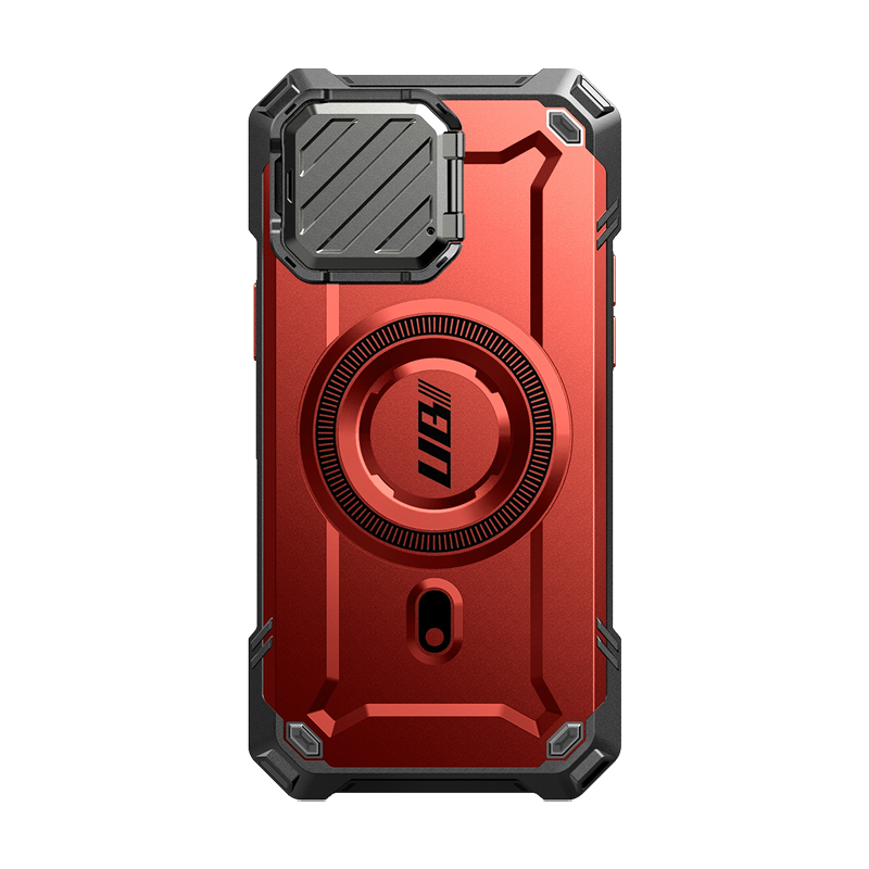 SUPCASE Unicorn Beetle MAG XT Rugged MagSafe Case for iPhone 17e, 16e, 15, 14 and 13, Metallic Red