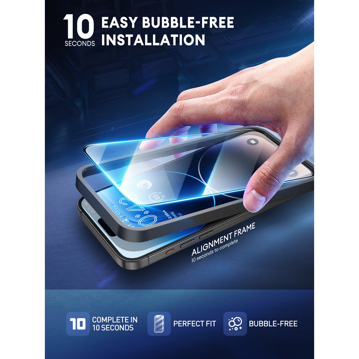 i-Blason clear 2.5D tempered glass screen protector two-pack for iPhone 15 Pro. — view 8