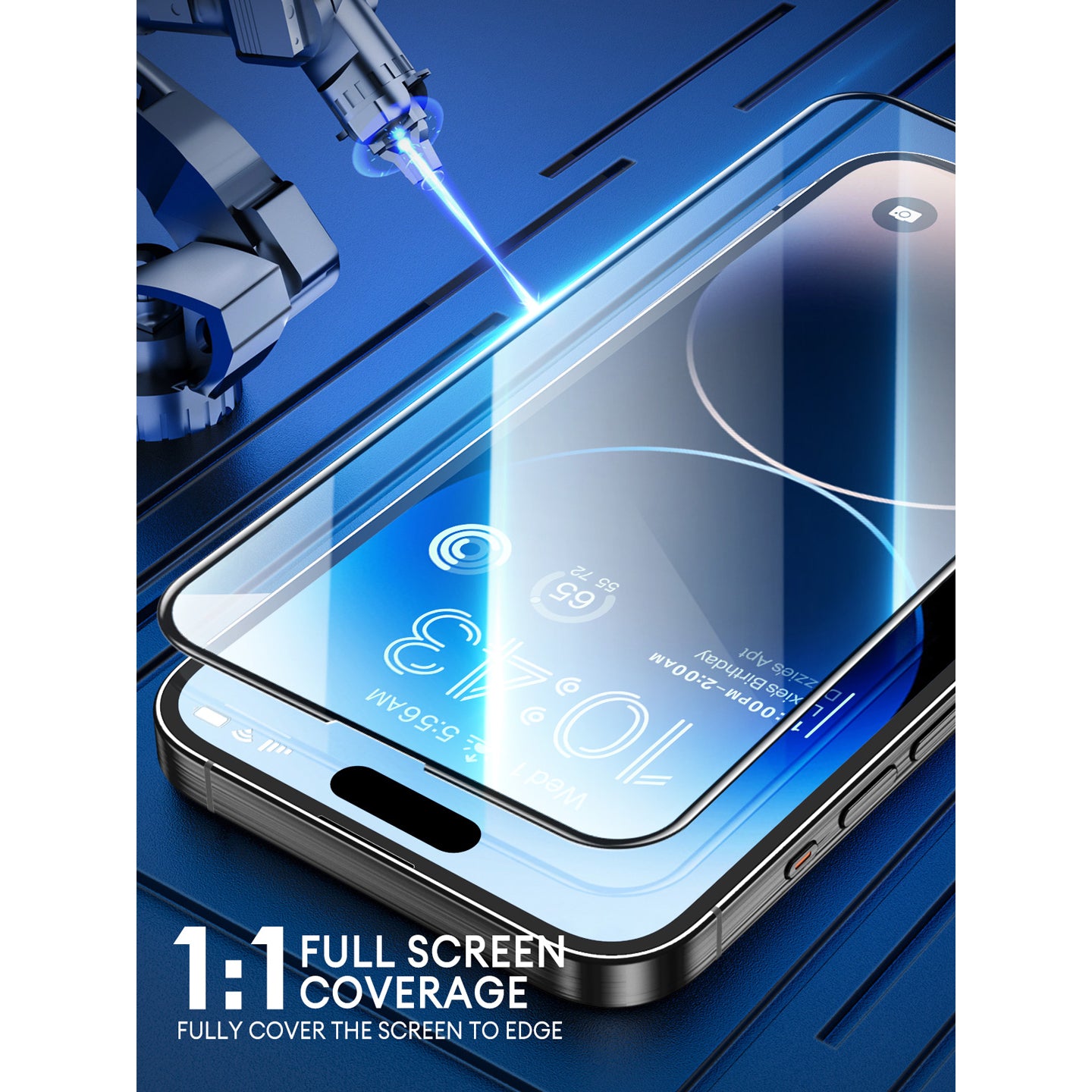 i-Blason clear 2.5D tempered glass screen protector two-pack for iPhone 15 Pro. — view 5
