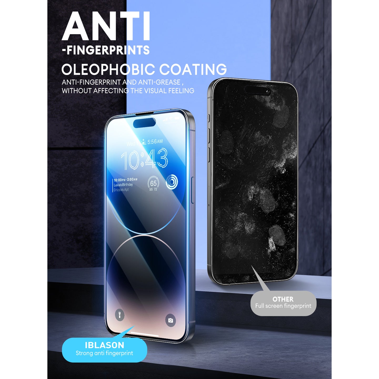 i-Blason clear 2.5D tempered glass screen protector two-pack for iPhone 15 Pro. — view 6
