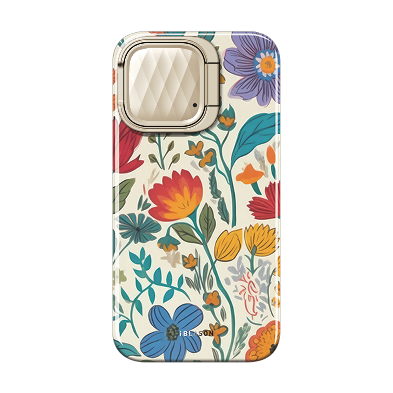 i-Blason Cosmo Mag Case for iPhone 15, iPhone 14 and iPhone 13 6.1-Inch - Rainbow Garden