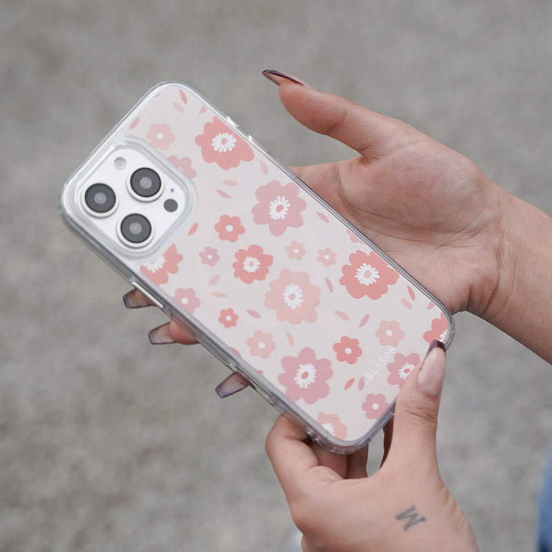 i-Blason Halo Mag MagSafe Case for iPhone 16 Pro Max 6.9-Inch - Pink Flowers