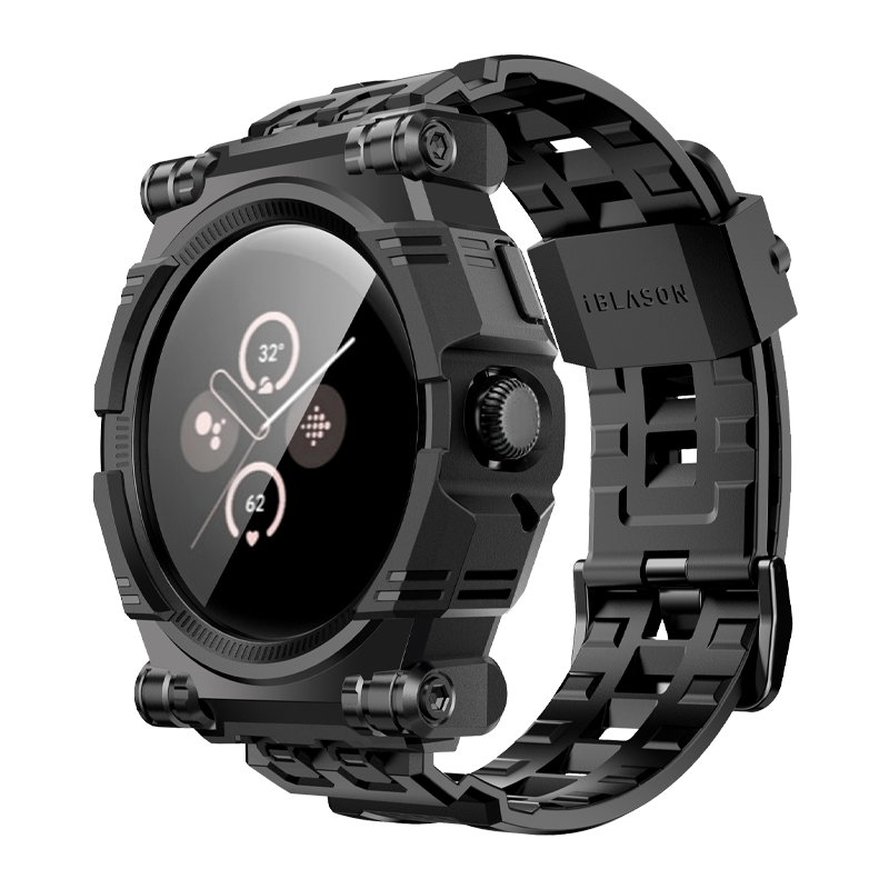 i-Blason Armorbox Case with Wristband for Google Pixel Watch 2 and Pixel Watch (41mm) – Black