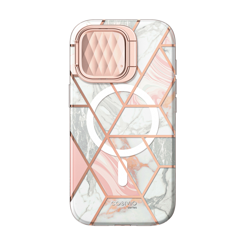 i-Blason Cosmo Mag MagSafe Case for iPhone 15 Pro - Marble Pink