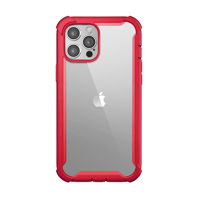i-Blason Ares Case for iPhone 12 and iPhone 12 Pro with Built-In Screen Protector - Red