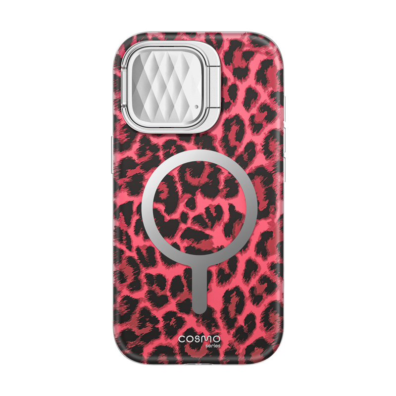 i-Blason Cosmo Mag Case for iPhone 15 Pro (6.1-Inch) - Pink Leopard