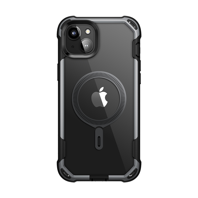 i-Blason Ares Mag Case for iPhone 15 Plus (6.7-Inch) with Built-In Screen Protector, Black