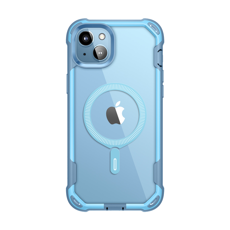 i-Blason Ares Mag Case for iPhone 15 Plus (6.7-Inch) with Built-In Screen Protector, Blue
