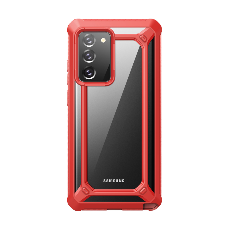 SUPCASE Unicorn Beetle EXO Clear Case for Samsung Galaxy Note20 - Red