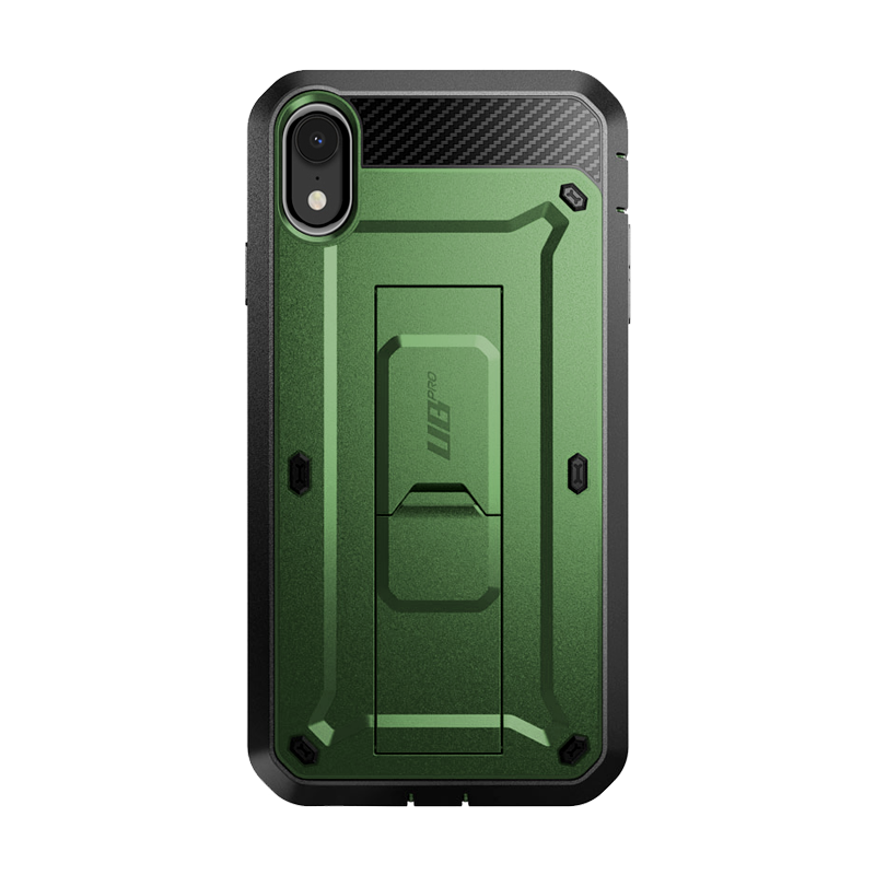 SUPCASE Unicorn Beetle Pro Full-Body Holster Case for iPhone XR, Dark Green