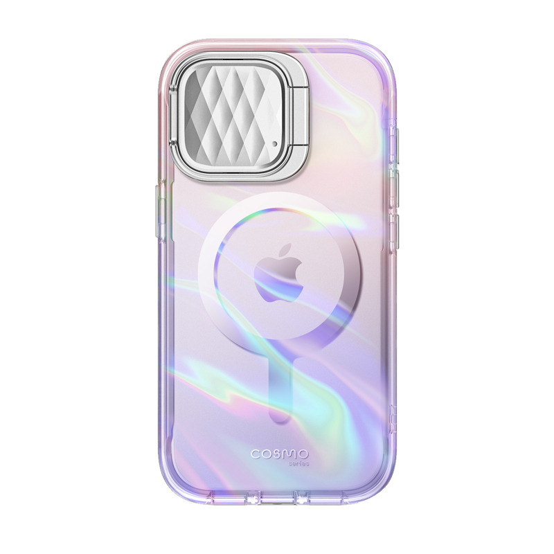 i-Blason Cosmo Mag Case for iPhone 15 Pro with Built-in Screen Protector – Pink Laser