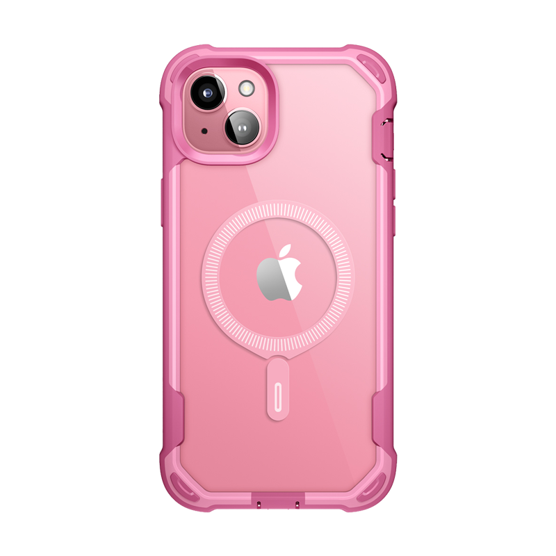 i-Blason Ares Mag Case for iPhone 15 Plus (6.7-Inch) with Built-In Screen Protector, Pink