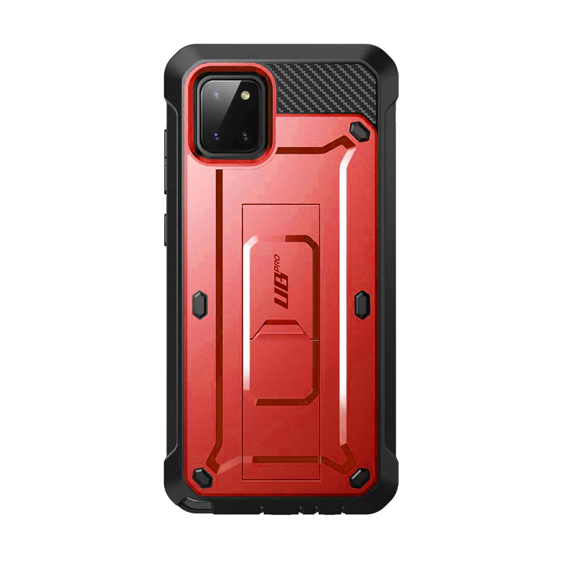 SUPCASE Unicorn Beetle Pro Rugged Holster Case for Samsung Galaxy Note10 Lite, Metallic Red
