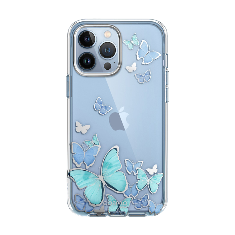 i-Blason Cosmo Full-Body Case with Built-In Screen Protector for iPhone 13 Pro (6.1-Inch) - BlueFly