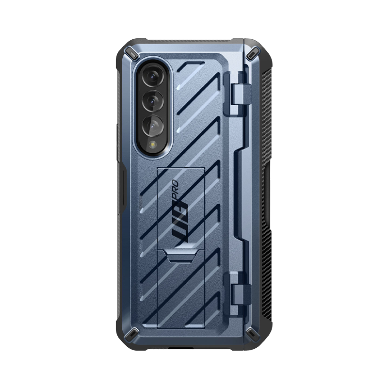 SUPCASE Unicorn Beetle Pro Rugged Case with S-Pen Holder for Samsung Galaxy Z Fold4 - Metallic Blue