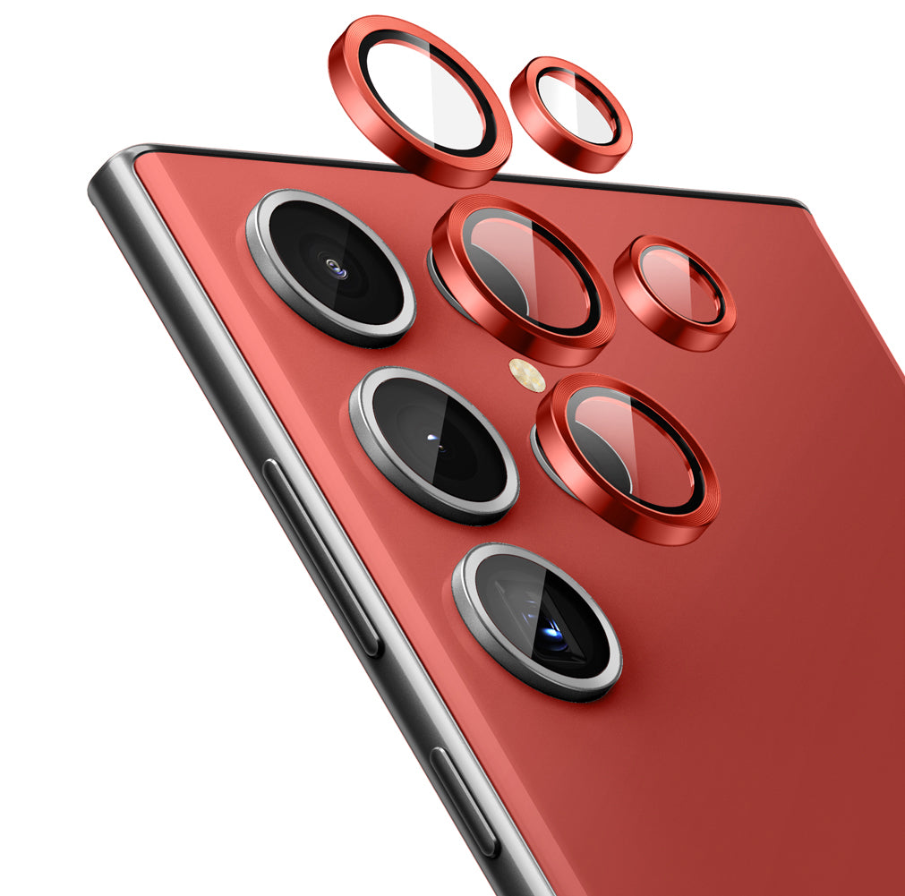 SUPCASE Tempered Glass Camera Lens Protector for Galaxy S23 Ultra - Red