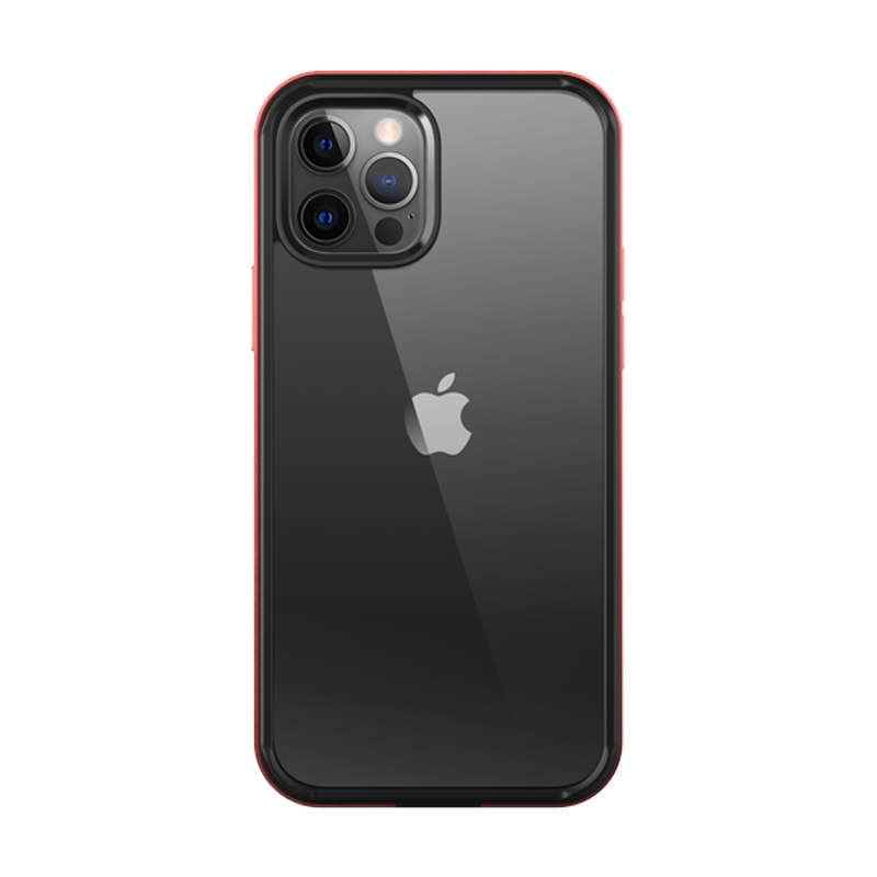 SUPCASE Unicorn Beetle Edge Clear Bumper Case for iPhone 12 and iPhone 12 Pro - Metallic Red