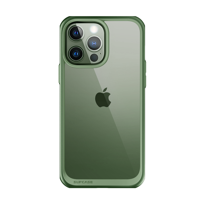 SUPCASE Unicorn Beetle Style Slim Clear Case for iPhone 13 Pro Max (6.7-inch) - Green (Jasper)
