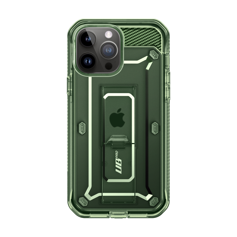 SUPCASE Unicorn Beetle PRO Rugged Case with Holster for iPhone 14 Pro Max, Green Fog