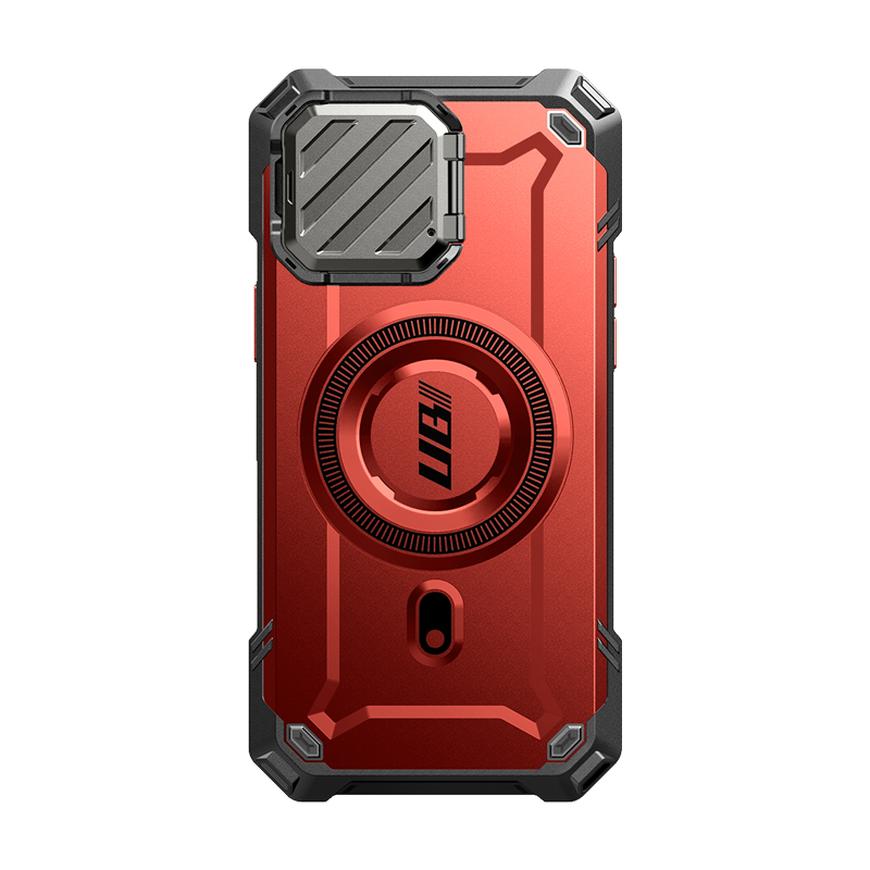 SUPCASE Unicorn Beetle MAG XT MagSafe Holster Case for iPhone 14 Pro Max and 13 Pro Max - Metallic Red
