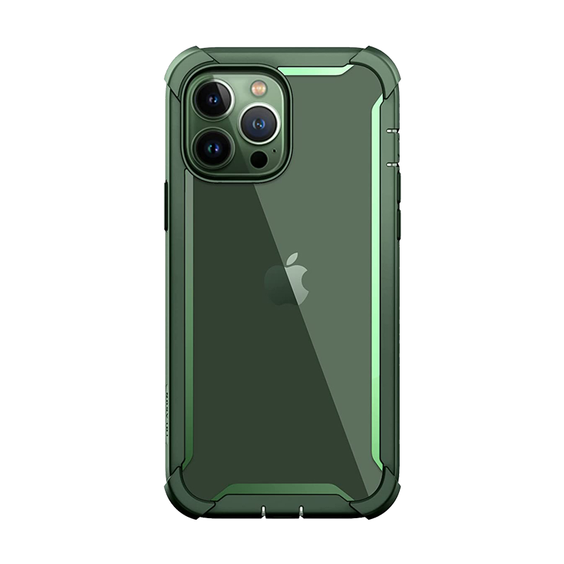 i-Blason Ares Rugged Case for iPhone 13 Pro Max (6.7-Inch) with Built-In Screen Protector, Green