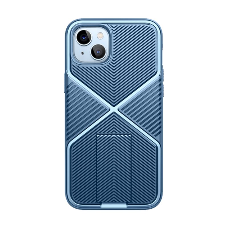 i-Blason Infinity Case for iPhone 14 Plus with Kickstand and Belt Clip Holster, Blue