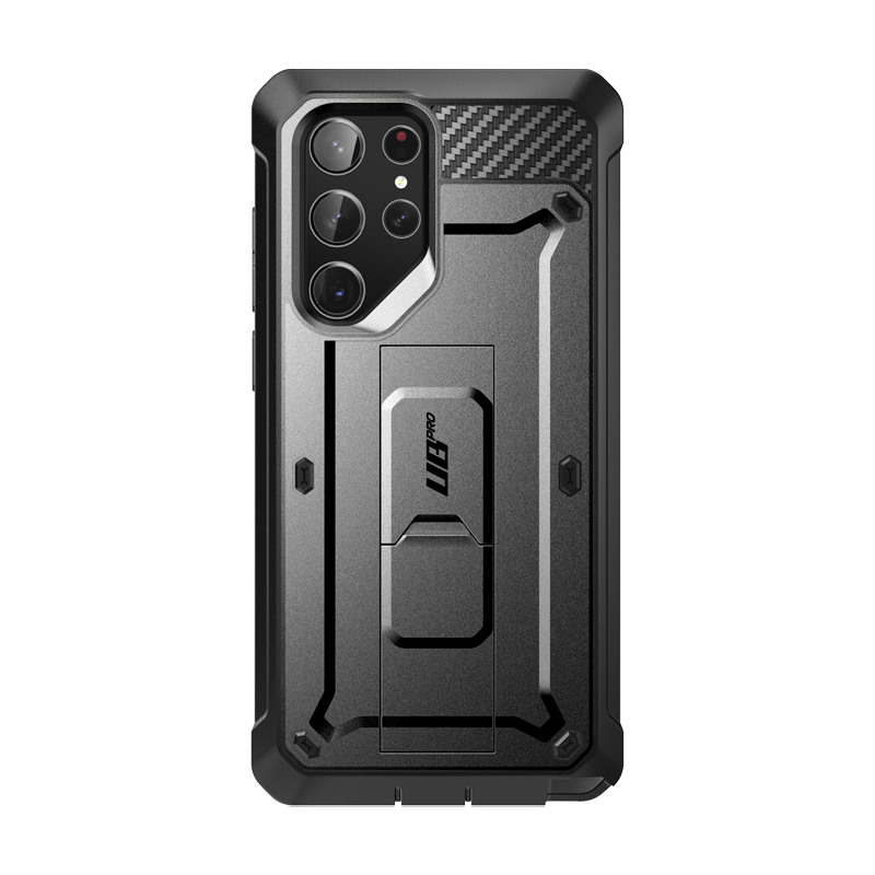 SUPCASE Unicorn Beetle PRO Rugged Case for Galaxy S23 Ultra with Kickstand and Holster - Black