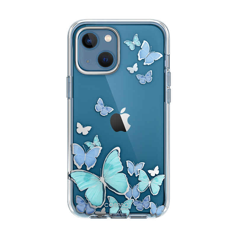 i-Blason Cosmo Butterfly Case for iPhone 13 6.1-Inch (2021) in BlueFly