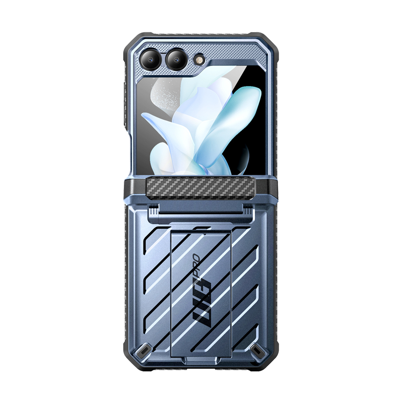 SUPCASE Unicorn Beetle PRO Rugged Case with Belt Clip for Samsung Galaxy Z Flip5, Metallic Blue