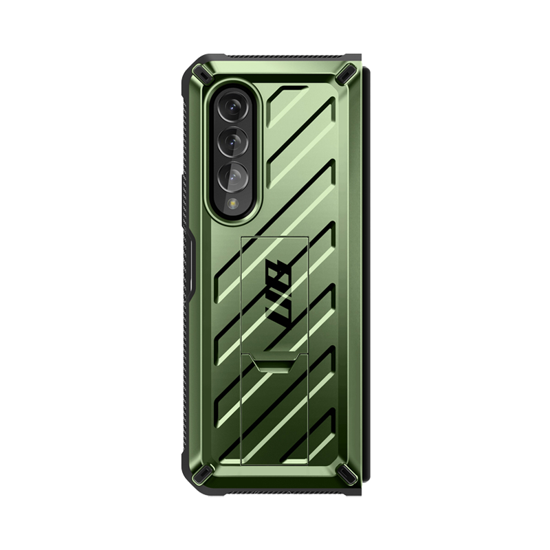 SUPCASE Unicorn Beetle Kickstand Case with Screen Protector for Samsung Galaxy Z Fold3 5G, Dark Green