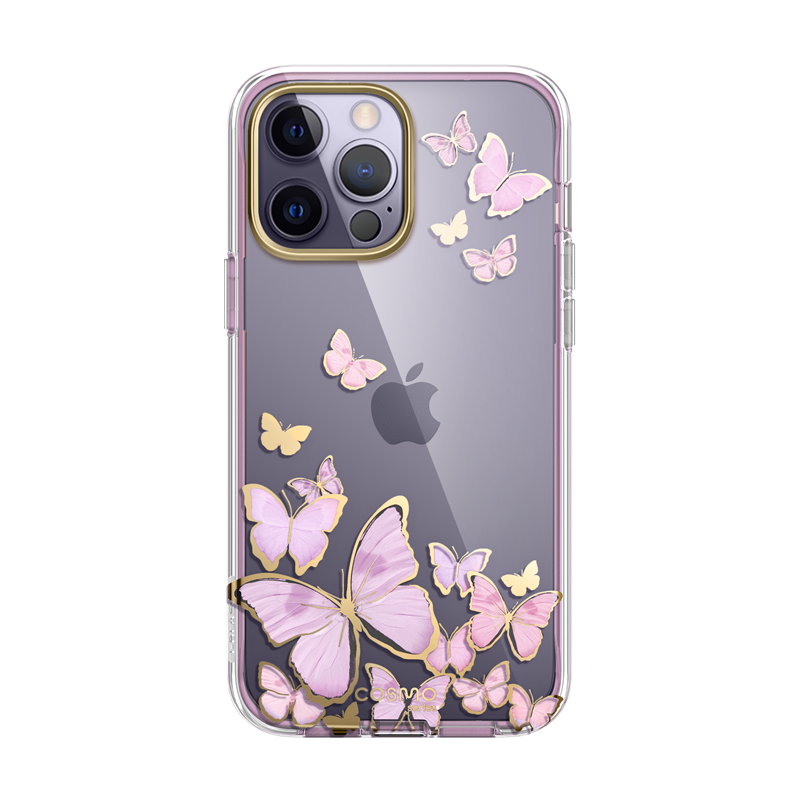 i-Blason Cosmo Case for iPhone 14 Pro Max (6.7-inch) with Built-In Screen Protector, PurpleFly