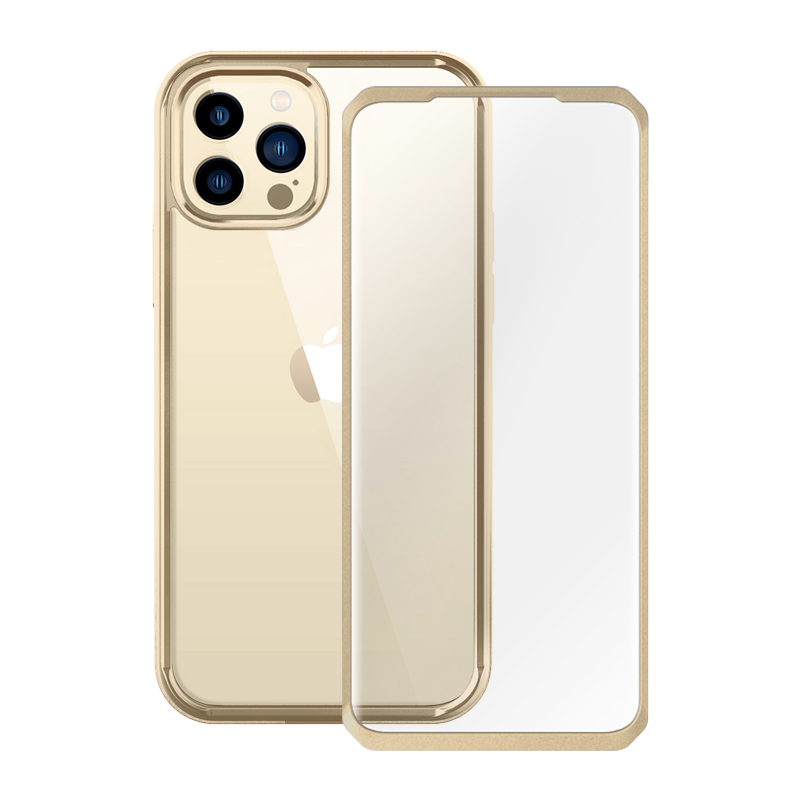 SUPCASE Unicorn Beetle Edge Clear Case with Screen Protector for iPhone 13 Pro Max, Gold