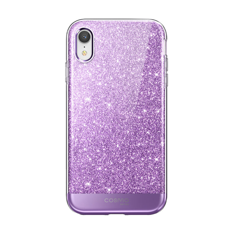 i-Blason Cosmo Full-Body Case with Screen Protector for iPhone XR - Glitter Purple