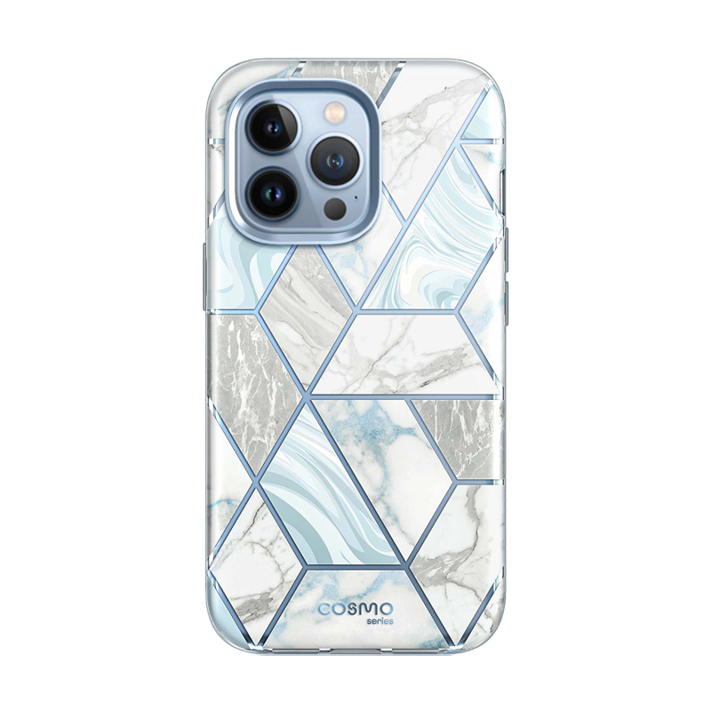 i-Blason Cosmo Classic Case for iPhone 13 Pro Max 6.7-Inch (2021) in Marble Blue