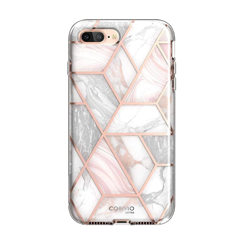 i-Blason Cosmo Full-Body Case for iPhone 8 Plus and iPhone 7 Plus - Marble Pink