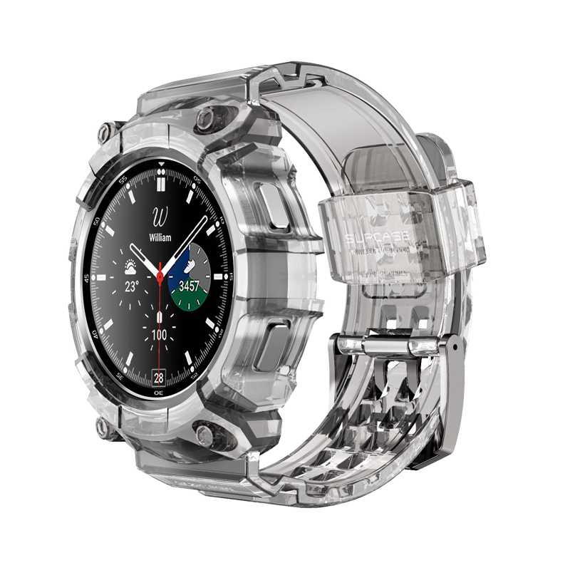 SUPCASE Unicorn Beetle Pro Wristband Case for Galaxy Watch4 Classic 46mm, Clear