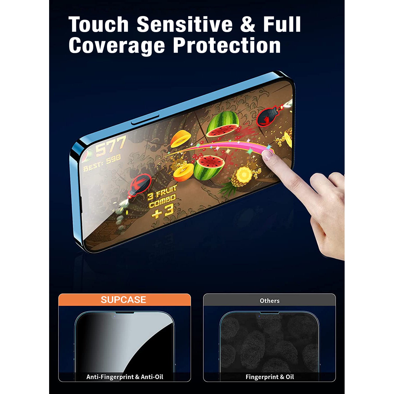 SUPCASE clear 2.5D tempered glass screen protectors and camera lens protectors for iPhone 13 Pro Max. — view 7
