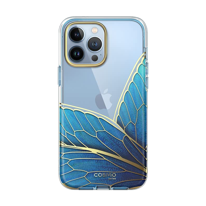 i-Blason Cosmo Case for iPhone 13 Pro Max (6.7-Inch) with Built-In Screen Protector, Butterfly
